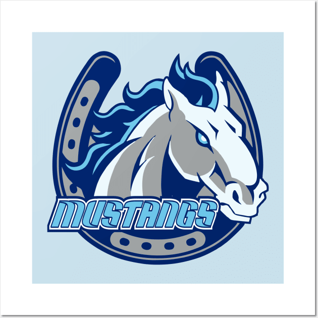 Mustangs Sports Logo Wall Art by DavesTees